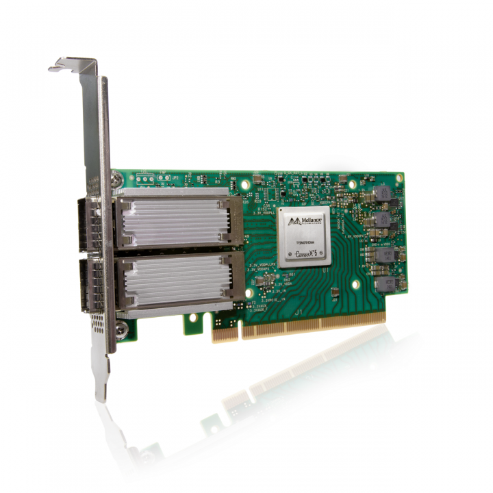 100 Гбит/сек, 2 порта, Infiniband, Ethernet (QSFP28), PCI-Ex16, Mellanox ConnectX-5 Ex VPI