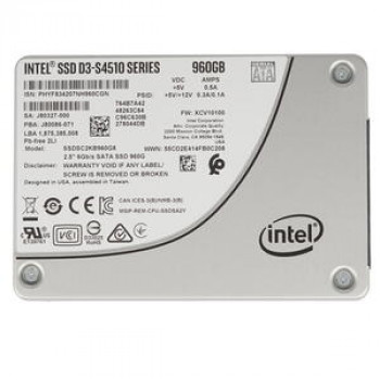 SSD 960Gb Intel S4510 Enterprise SATA, R560/W510 Mb/s, IOPS 97K/32K (1 DWPD)