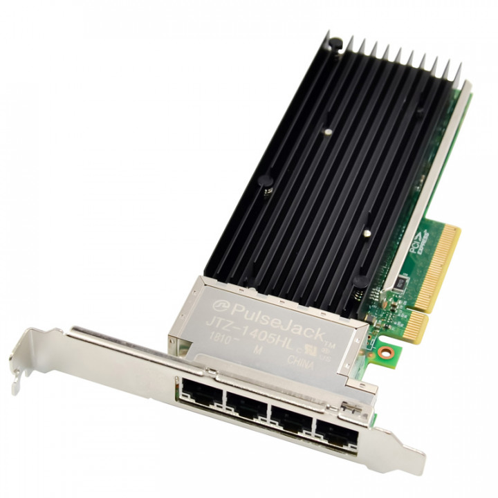 10 Гбит/сек, 4 порта, Ethernet (SFP+), PCI-Ex8, Intel X710-DA4