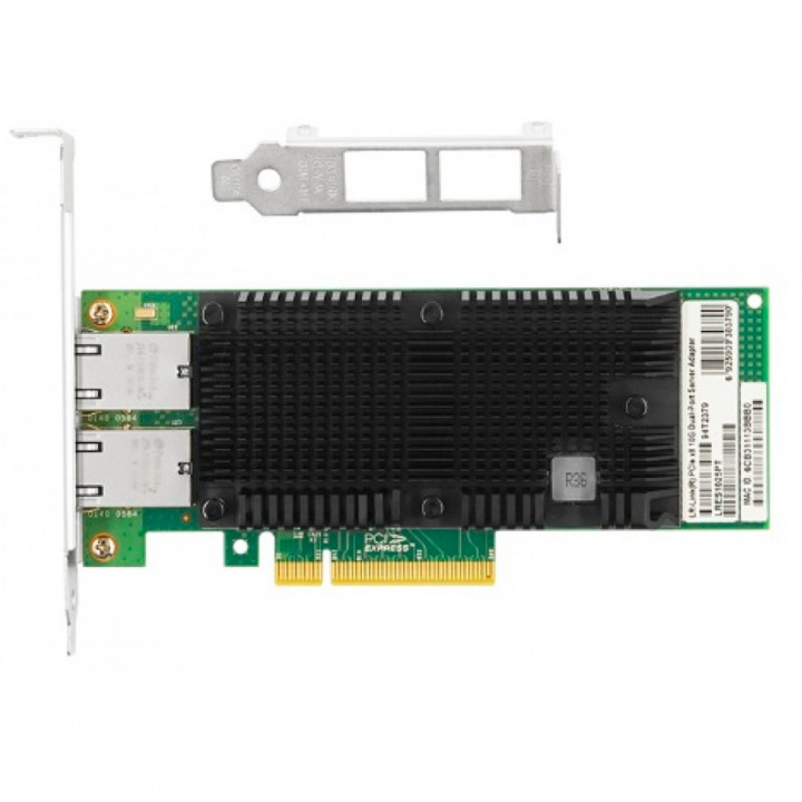 10 Гбит/сек, 2 порта, Ethernet (RJ45), PCI-Ex4, на базе чипа Intel X550